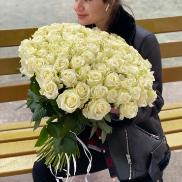 101 біла троянда 